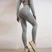 Seamless Yoga Pants Sports Gym Fitness Leggings Or Long Sleeve Tops Outfit