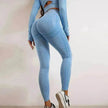 Seamless Yoga Pants Sports Gym Fitness Leggings Or Long Sleeve Tops Outfit