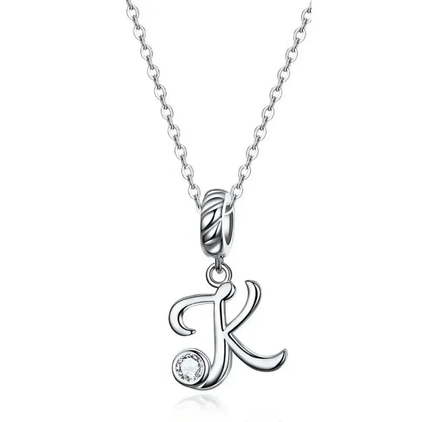 Classic 925 Sterling Silver Initial Necklace