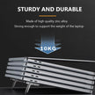 2PCS Mini Foldable Laptop Stand, Zinc Alloy Invisible Notebook Riser, Adjustable Angle Self-Adhesive Keyboard Lift for Desk