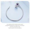Sterling Silver Evil Eye Charm Bracelet with CZ – Snake Chain