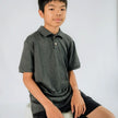 Youth Bamboo Polo Shirt | Blush Charcoal