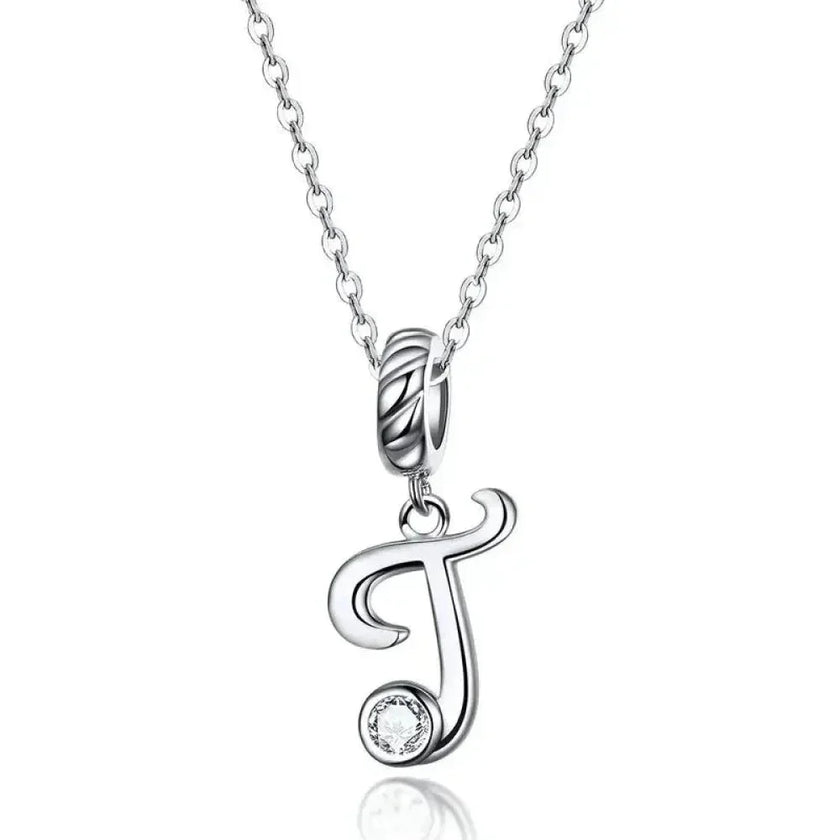 Classic 925 Sterling Silver Initial Necklace
