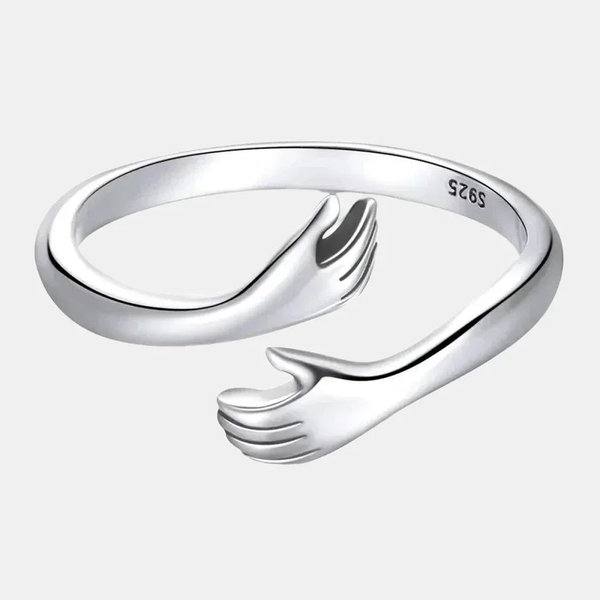 Sterling Silver Hug Ring (Adjustable)