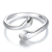 Sterling Silver Hug Ring (Adjustable)
