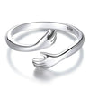 Sterling Silver Hug Ring (Adjustable)