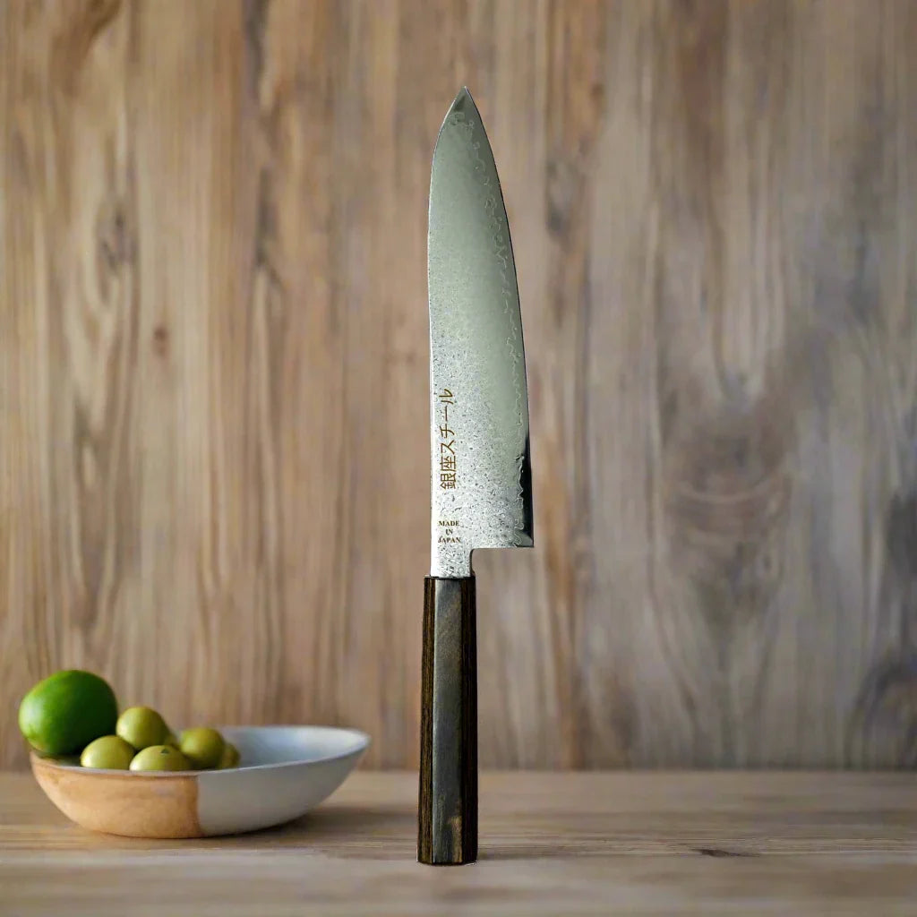 Série Seiryū (青龍) - Couteau Gyuto 210 mm en acier damassé VG10