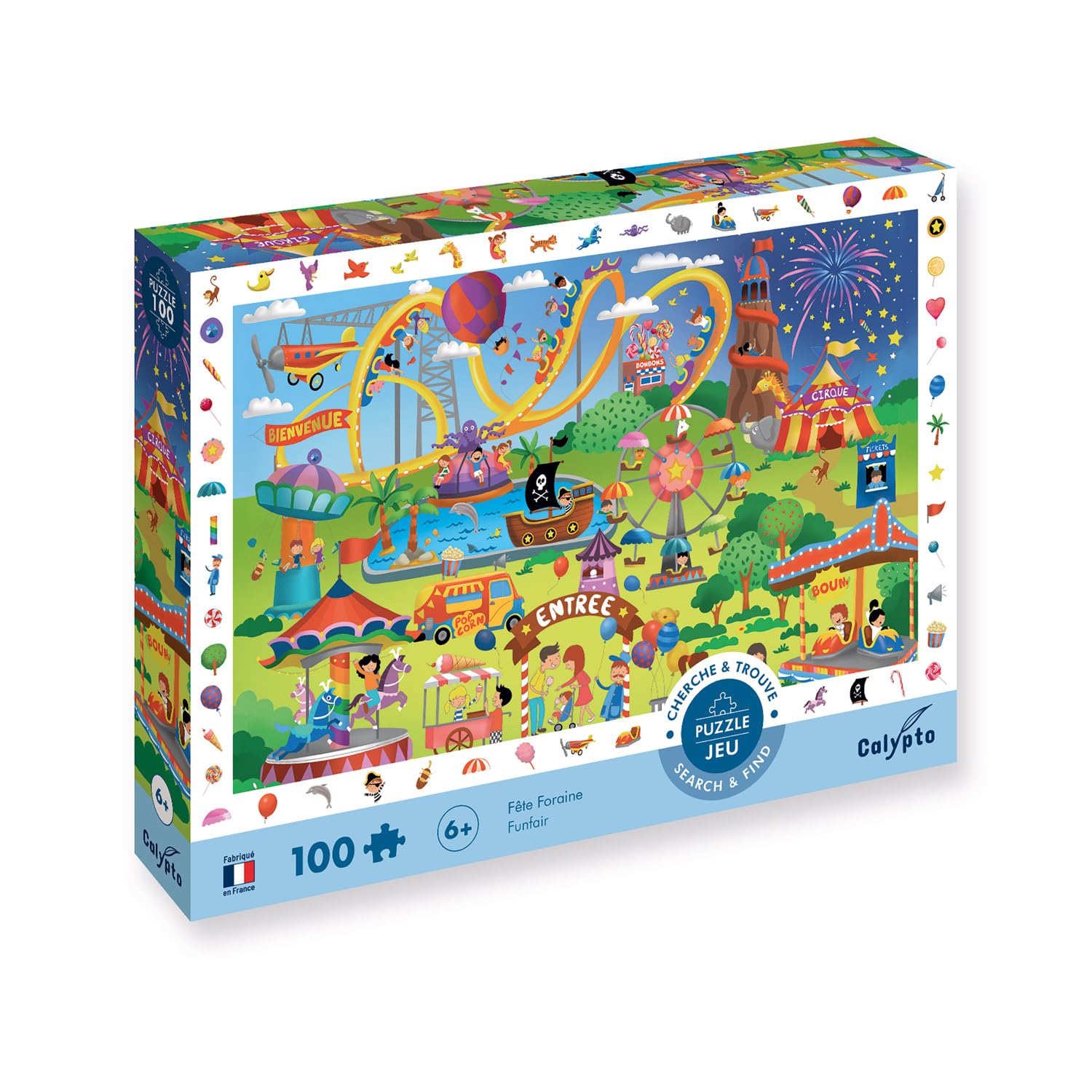 Sentosphere - Puzzles 100 pièces XXL 610X420mm 'Search & Found' Carnival