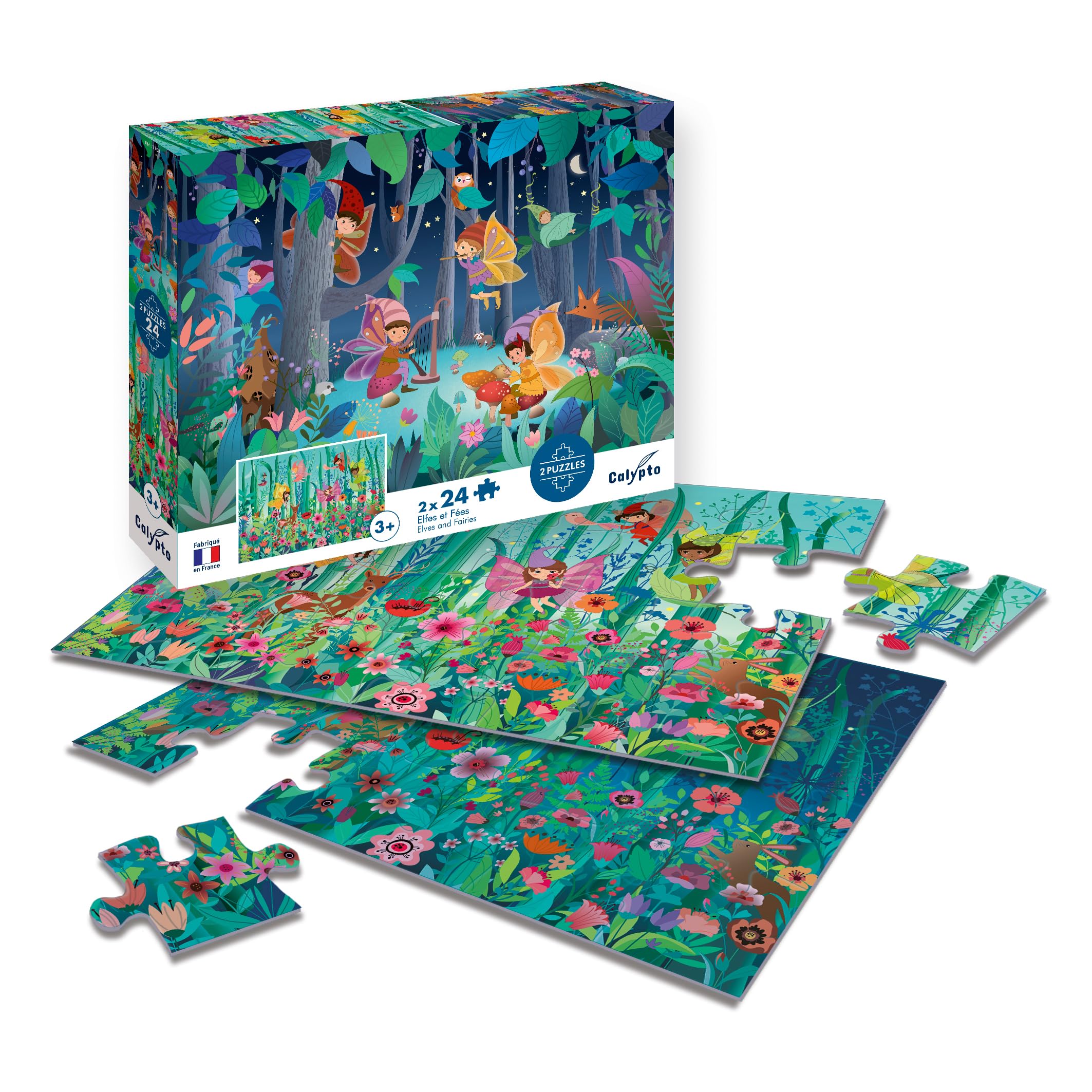 Sentosphere - Puzzles children 2 X 24 pieces 330X230mm Elves and Fairies