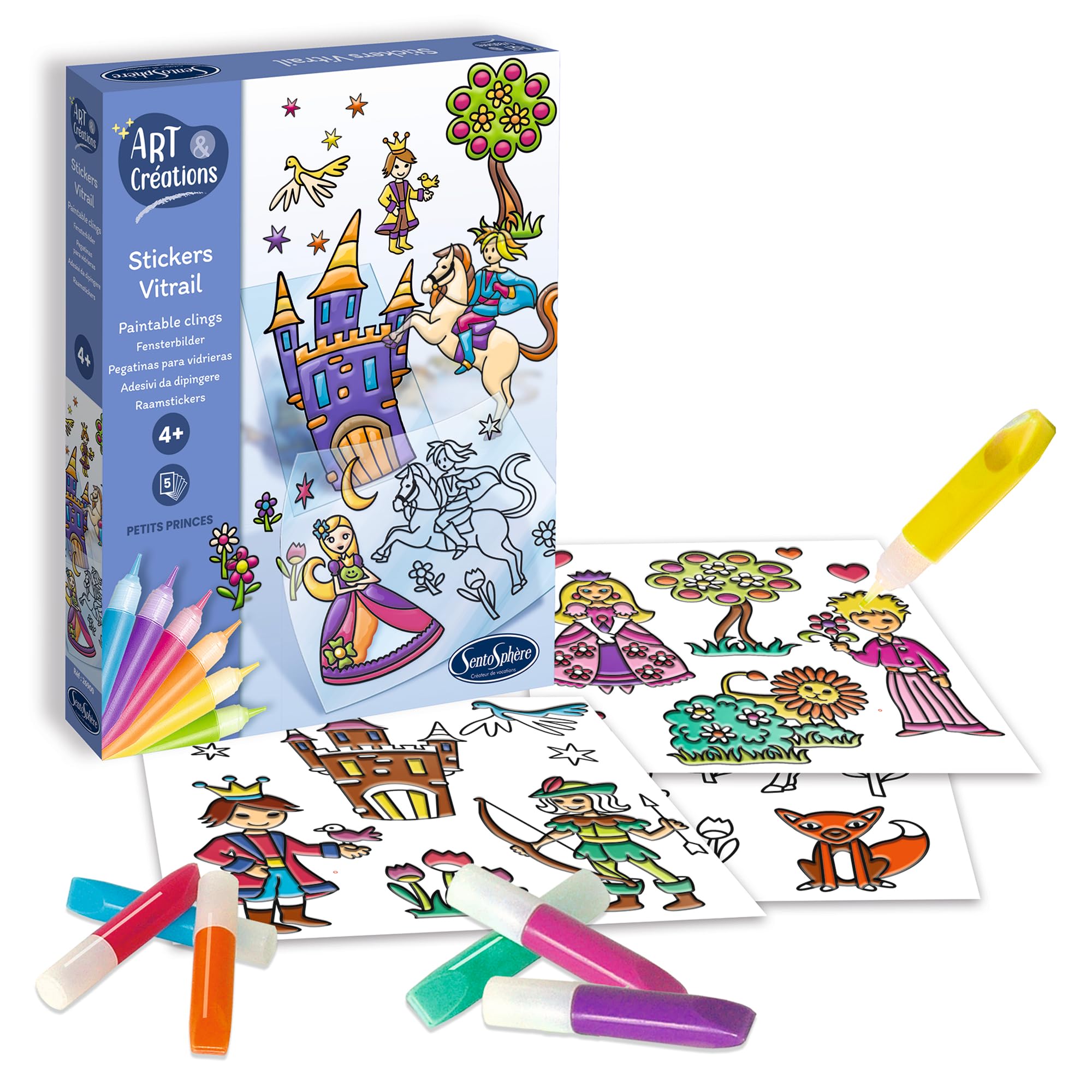 Sentosphere - Autocollant vitrail - Princes et princesses