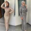 Sequin Tassels Slim-fit Dress Arab  Dress