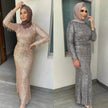 Sequin Tassels Slim-fit Dress Arab  Dress