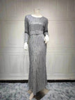 Sequin Tassels Slim-fit Dress Arab  Dress
