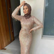 Sequin Tassels Slim-fit Dress Arab  Dress