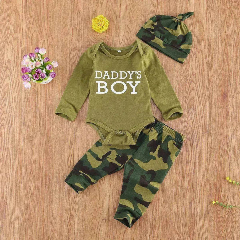 Set Letter Camouflage Printed Children Set