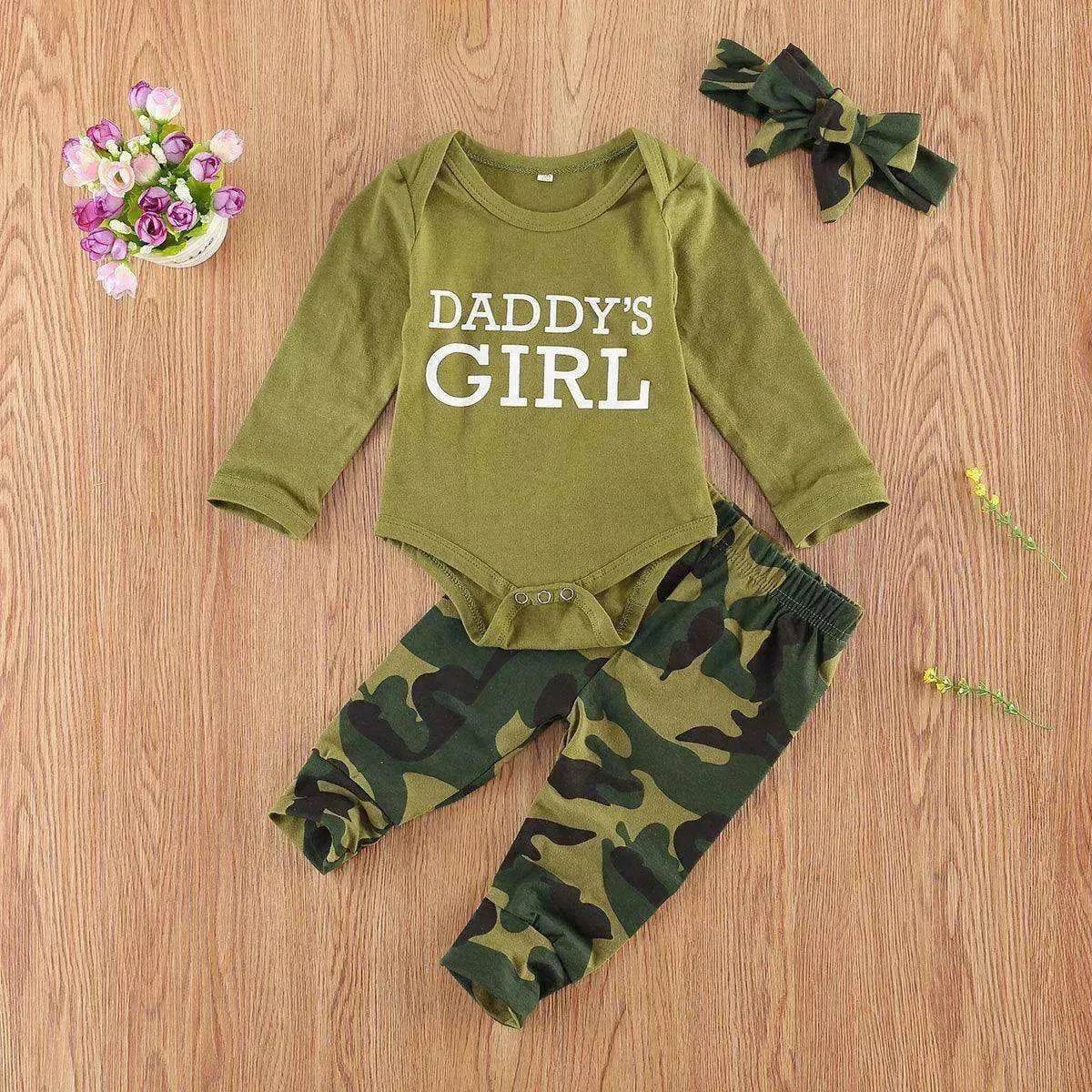 Set Letter Camouflage Printed Children Set