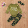 Set Letter Camouflage Printed Children Set