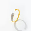 925 Sterling Silver Adjustable Zircon Ring