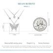 925 Sterling Silver Double-layer Tassel Butterfly Pendant Necklace for Women - Elegant Fine jewelry