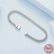 Sterling Silver Braided Square Buckle Bracelet