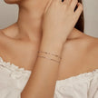 925 Sterling Silver Double Bead Chain Bracelet