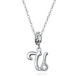 Classic 925 Sterling Silver Initial Necklace