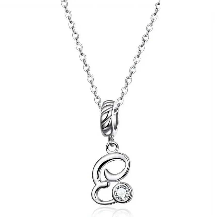 Classic 925 Sterling Silver Initial Necklace