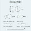 14K White Gold Plated 925 Sterling Silver Hoop Earrings | Hypoallergenic 24mm Hoops