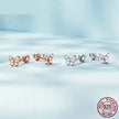 925 Sterling Silver Star And Butterfly Stud Earrings - Delicate And Fine Jewelry