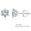 Radiant Moissanite Stud Earrings | D Color Round Cut 925 Silver, Gold Plated