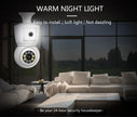 8MP E27 Bulb WiFi Camera 4K Dual Lens Dual Screen Cam Auto Tracking Two Way Audio Night Vision CCTV Security Protection ICSEE