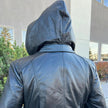 Sheep Leather Jacket with Removable Hood