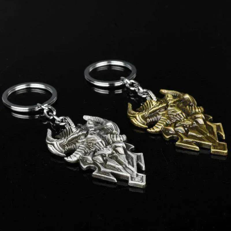 Sheep's Head Shield Keychain Pendant Keychain Jewelry