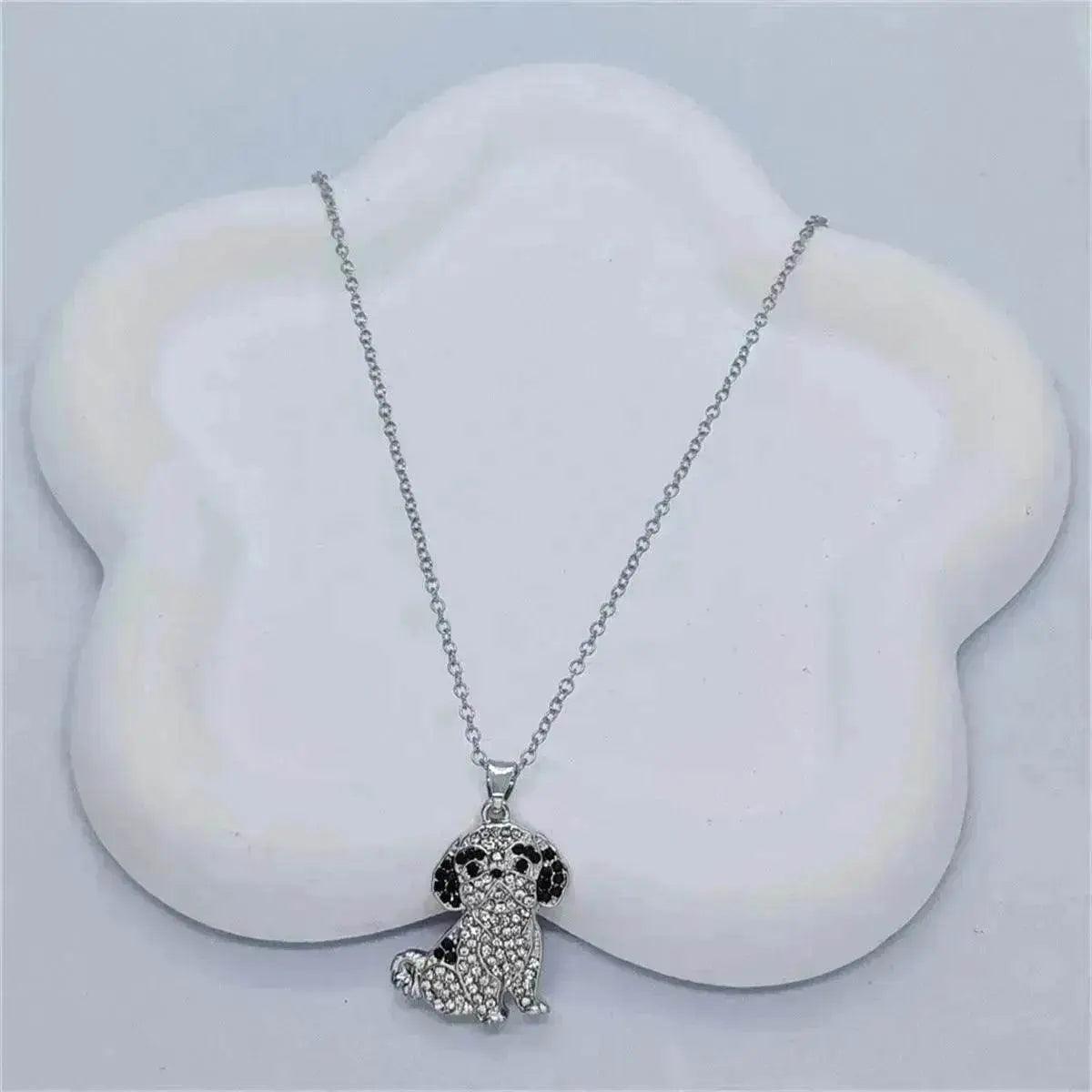 Shih Tzu Pendant Zinc Alloy Die Casting Puppy Necklace