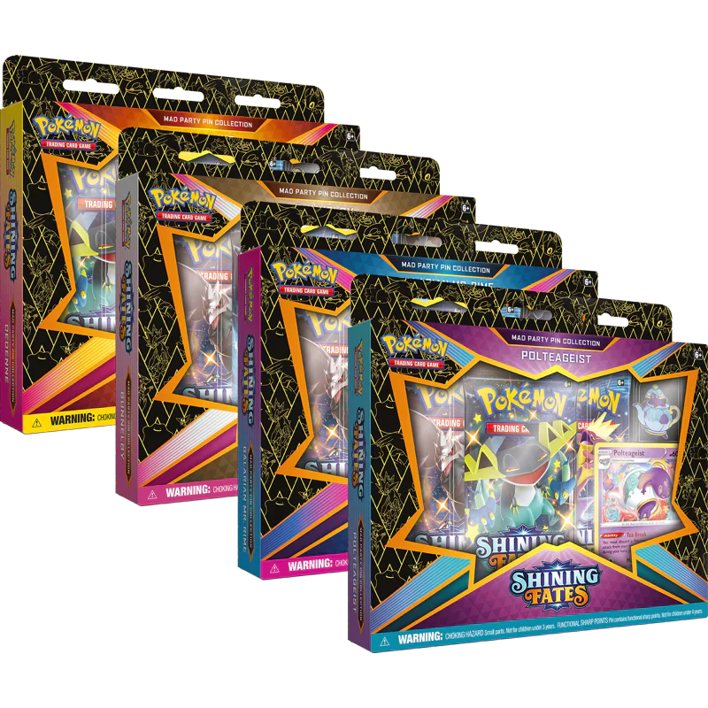 Pokemon Shining Fates Mad Party Pin Collection