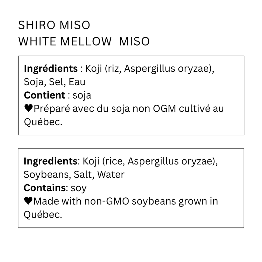 Artisanal Shiro Miso (white mellow miso)