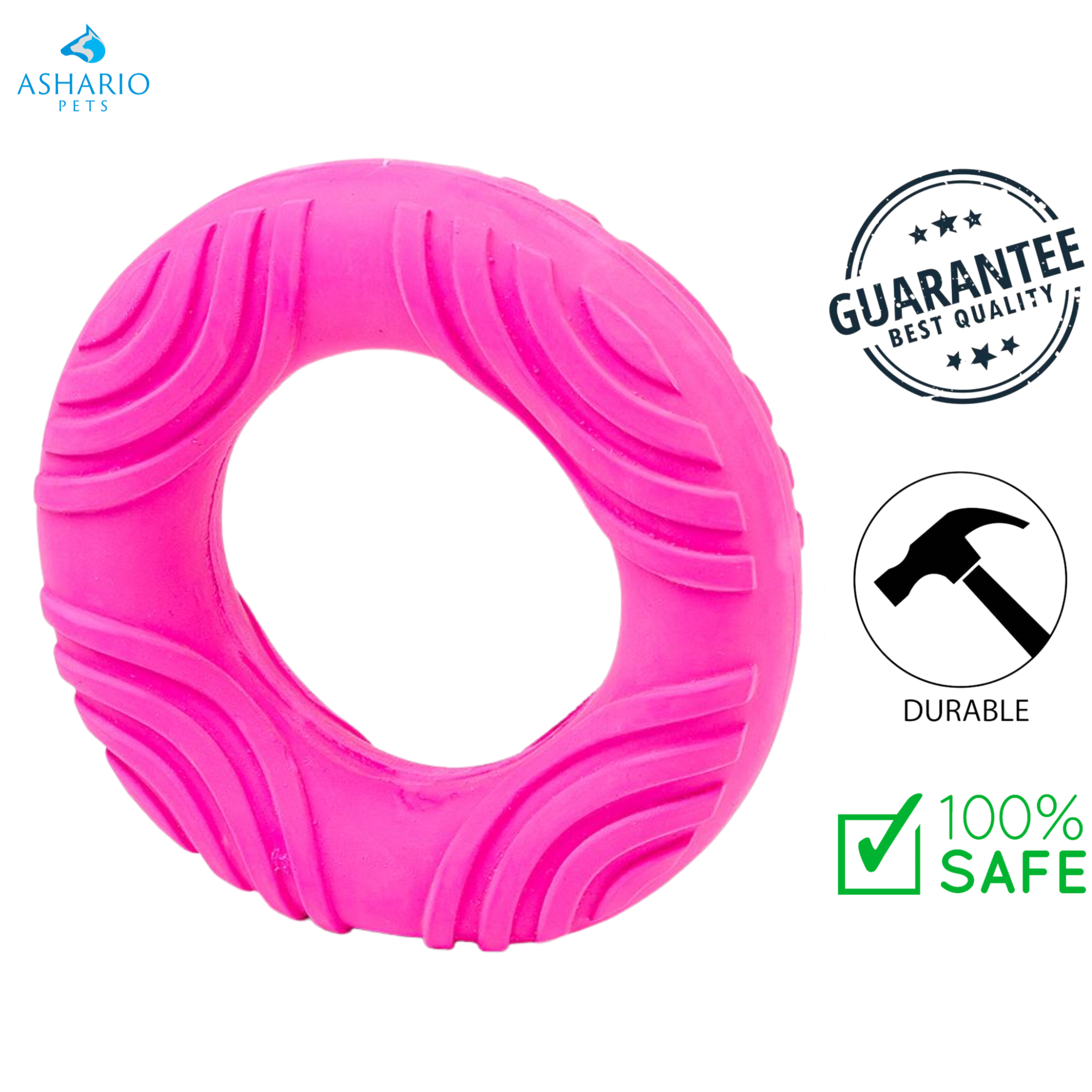 BuD'z - Latex Ring Squeaker Dog Toy