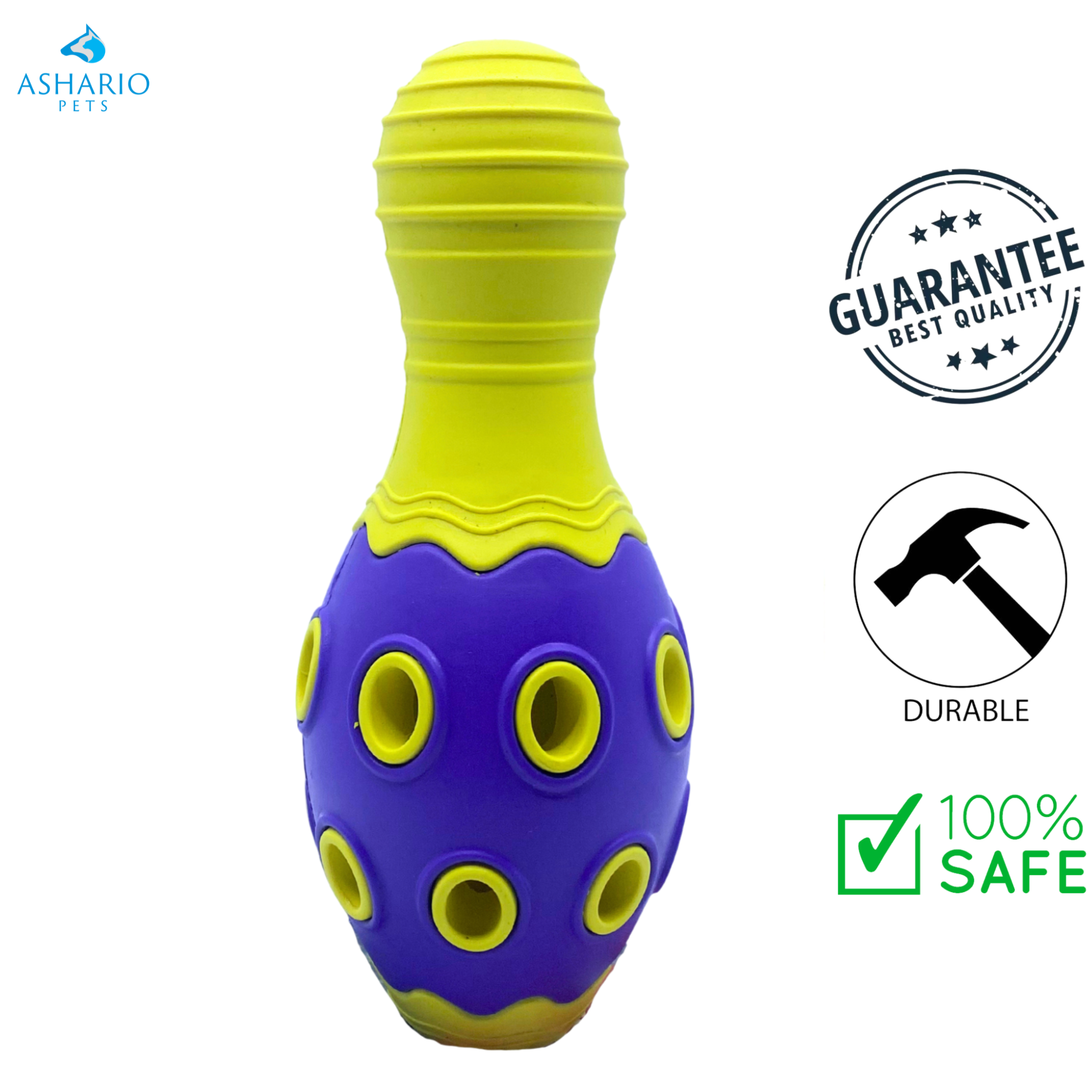 BuD'z - Rubber Astro Bowling Pin Dog Toy