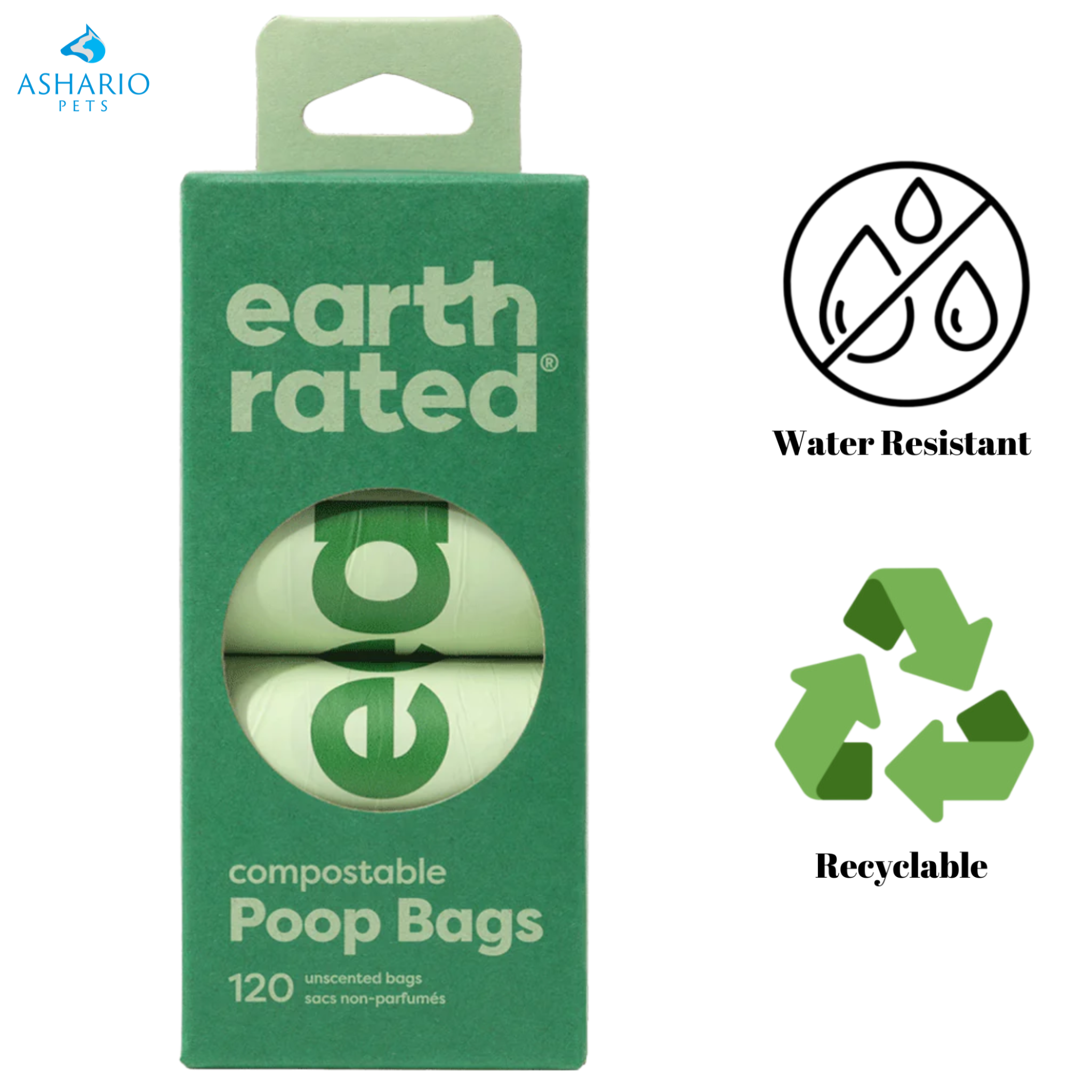 Earth Rated - Unscented Compostable Poop Bags