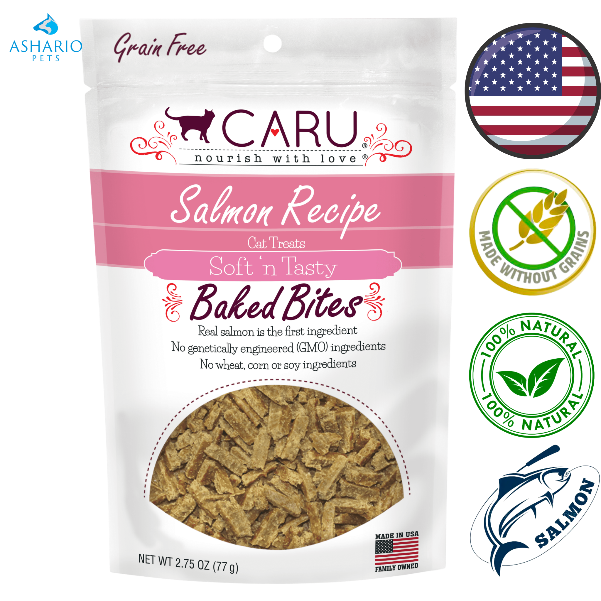 Caru - Soft & Tasty Bites Cat Treats - 3 Oz