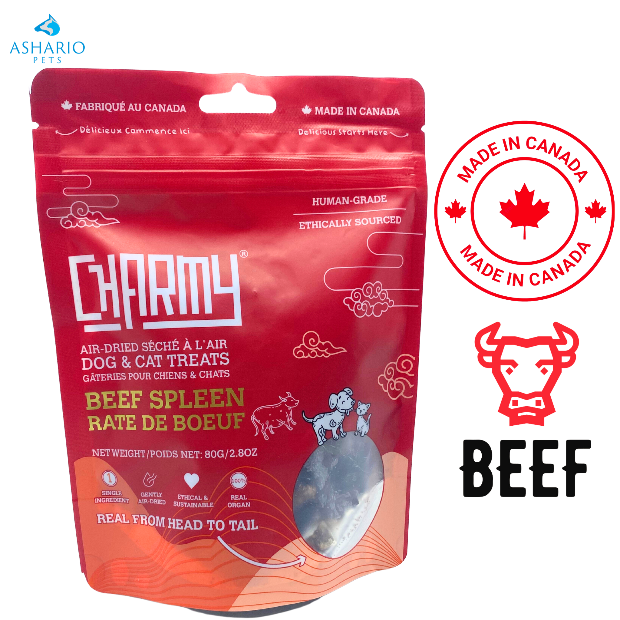 Charmy - Beef Spleen Air Dried Dog Treats