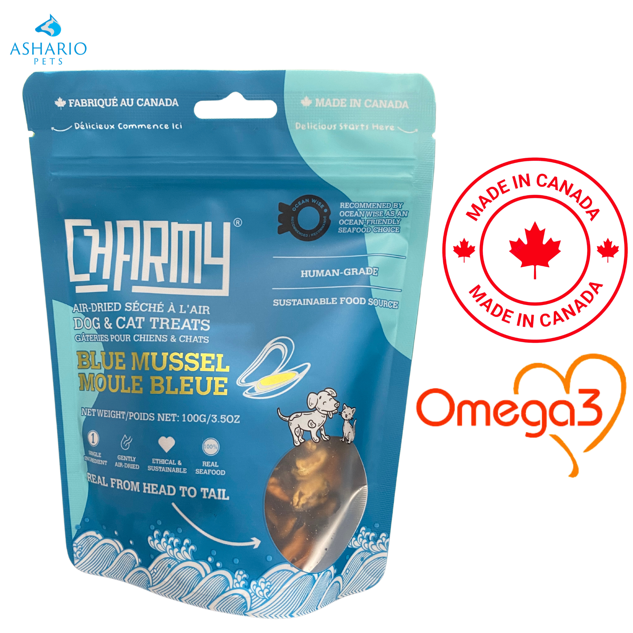 Charmy - Blue Mussels Air Dried Dog Treats