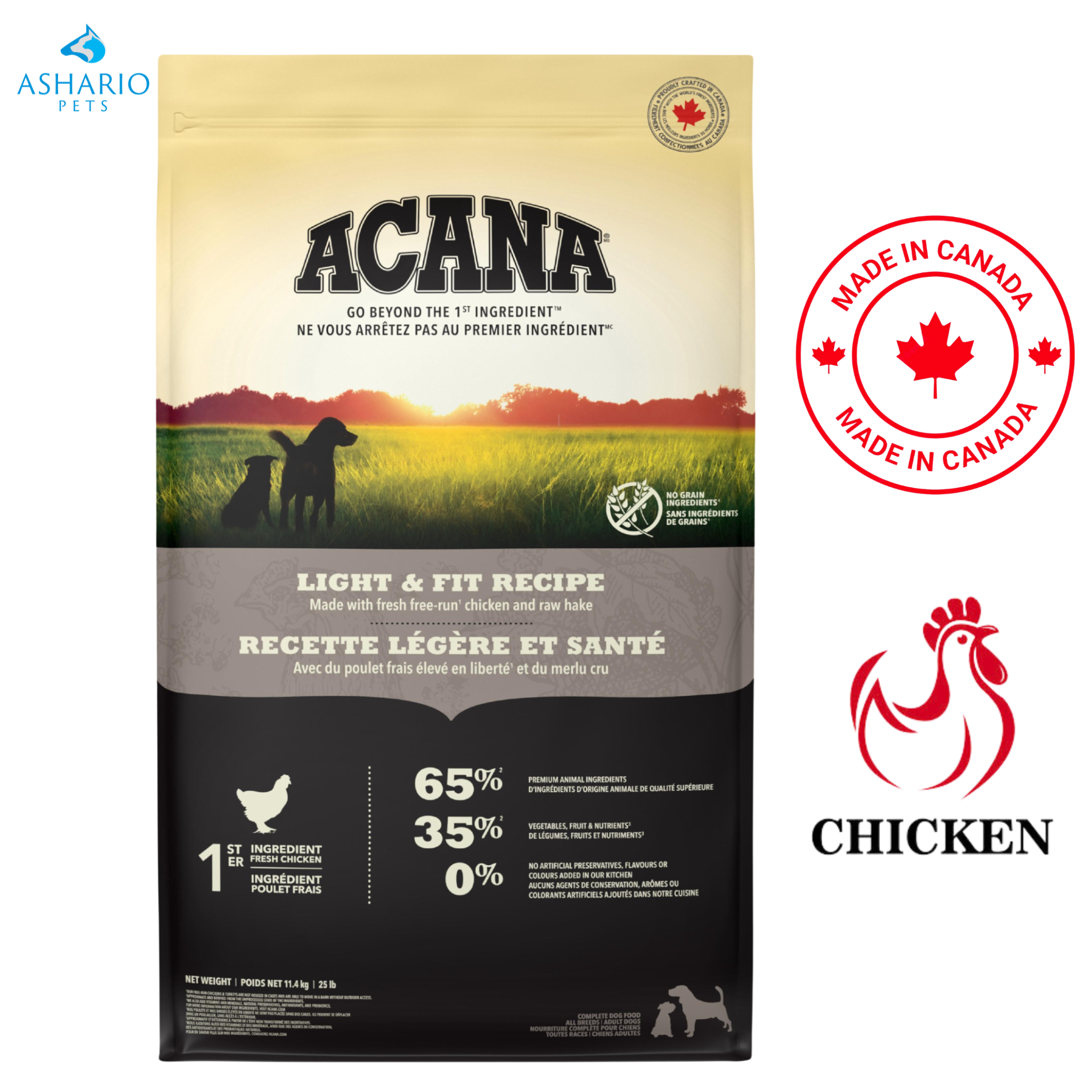 Acana - Light & Fit Chicken Dry Dog Food