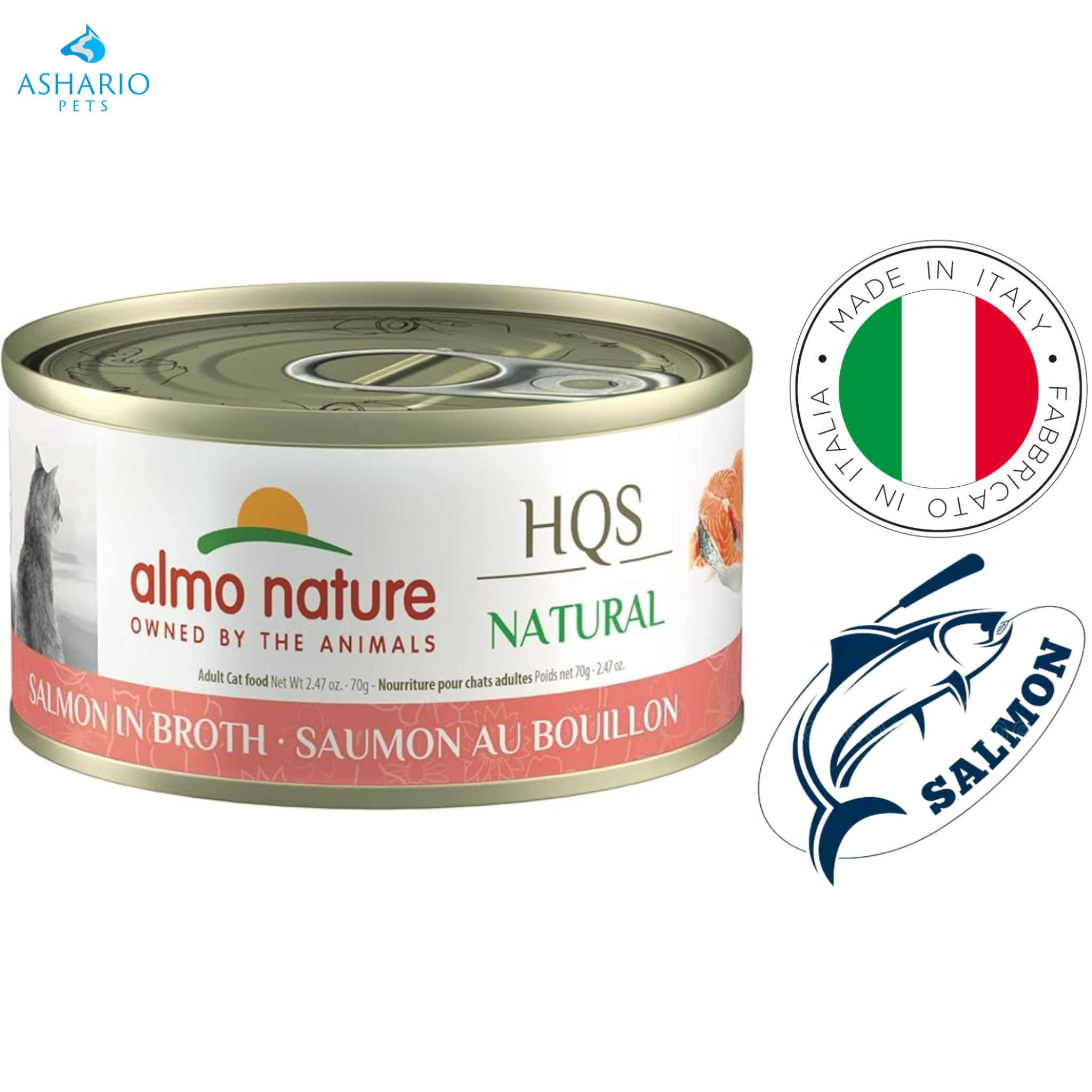 Almo Nature - Salmon In Broth Canned Cat Food