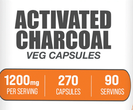 Activated Charcoal Capsules — 500mg Coconut-Derived Daily Gut Detox