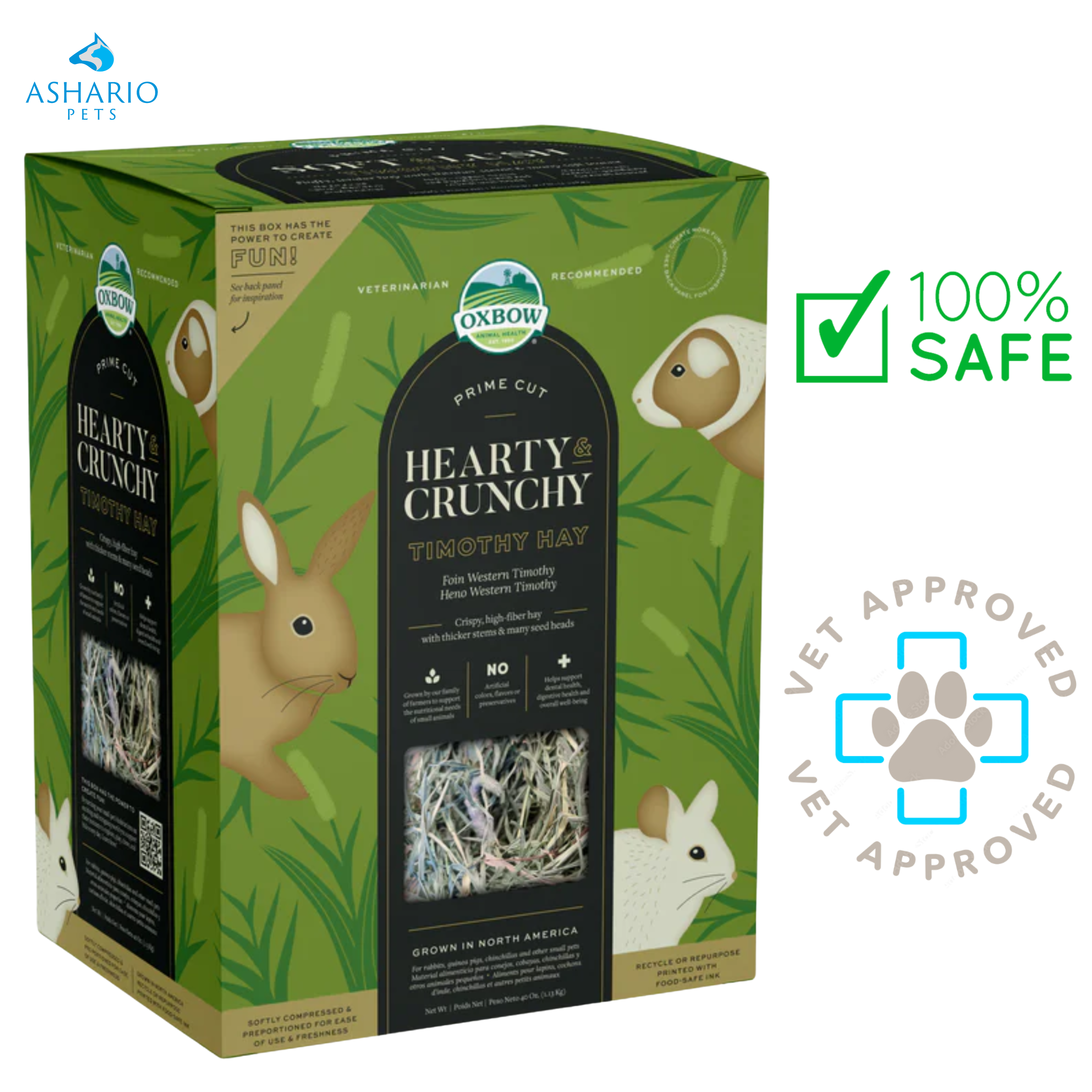 Oxbow Animal Health - Prime Cut Hearty & Crunchy Timothy Hay
