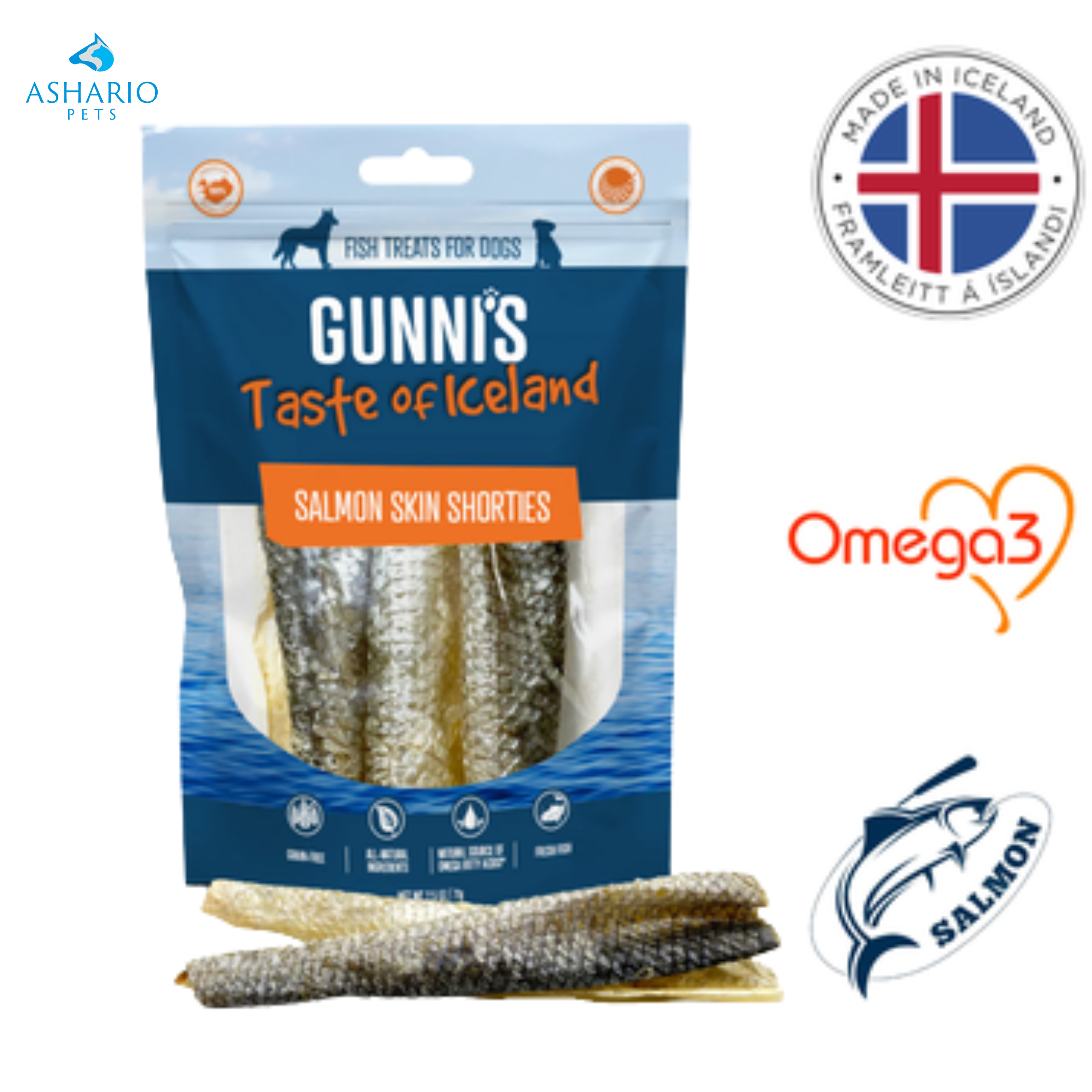 Gunni's - Taste Of Iceland Salmon Skin Shorties