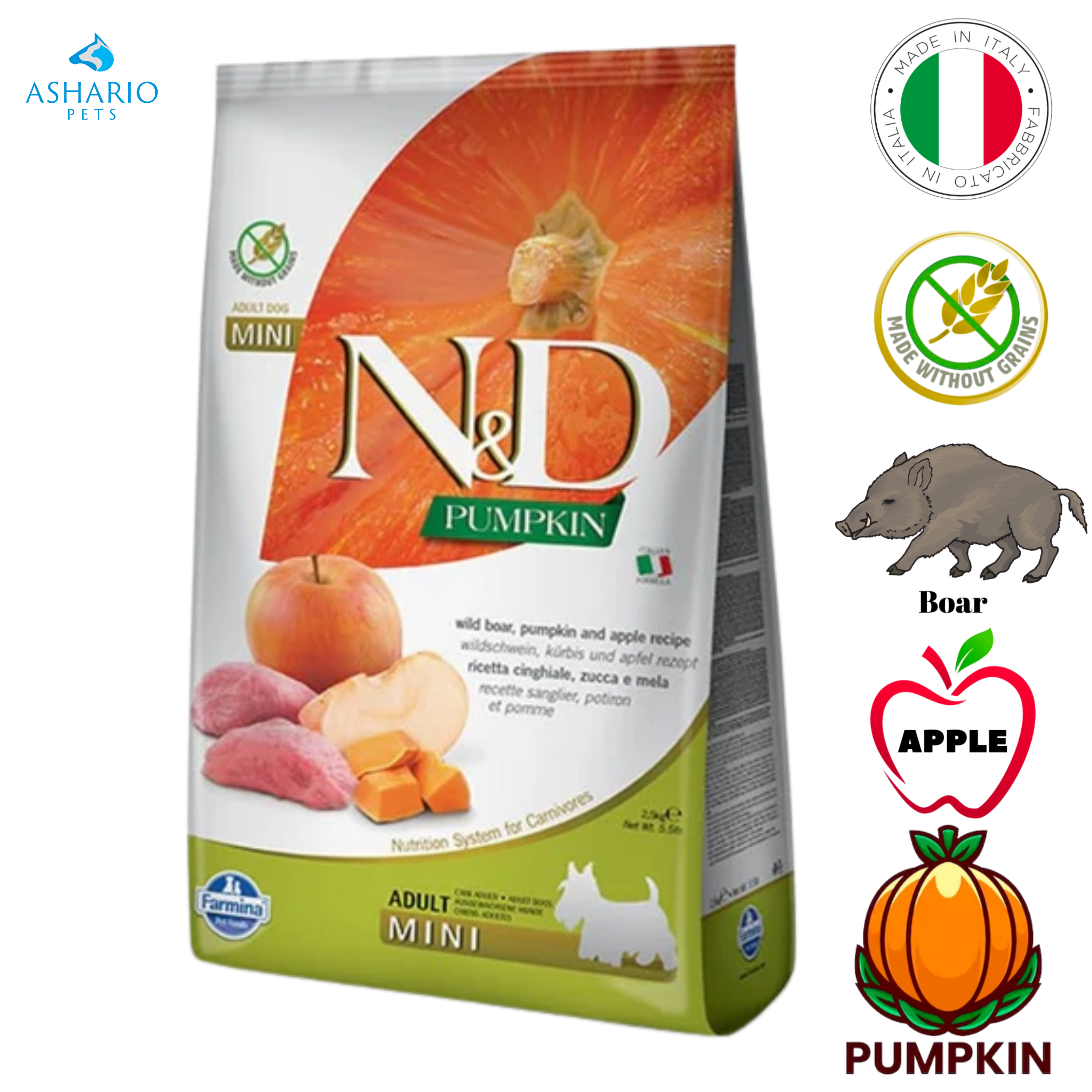 Farmina - Pumpkin Boar & Apple Adult Mini Dry Dog Food