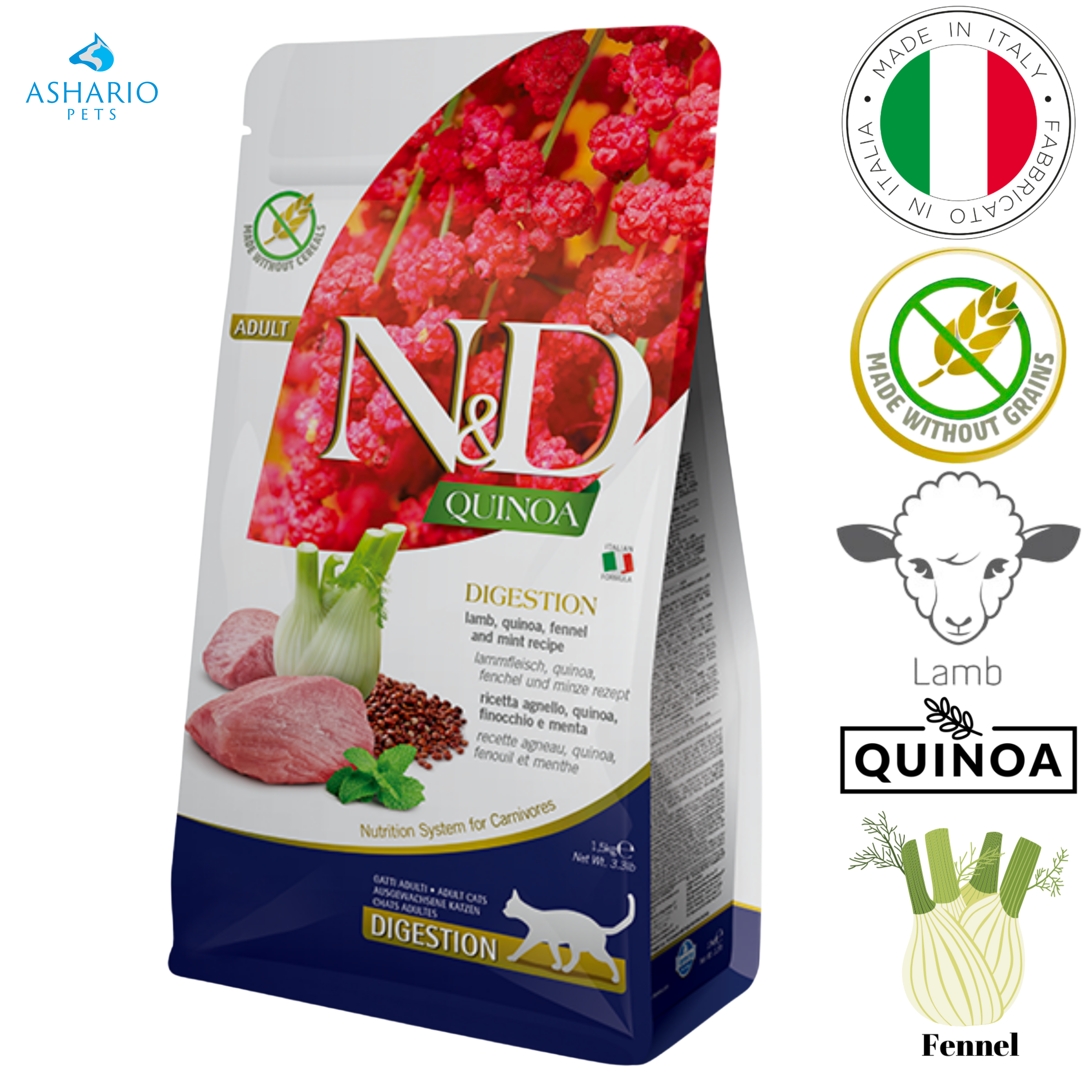 Farmina - Digestion Lamb & Quinoa Dry Cat Food