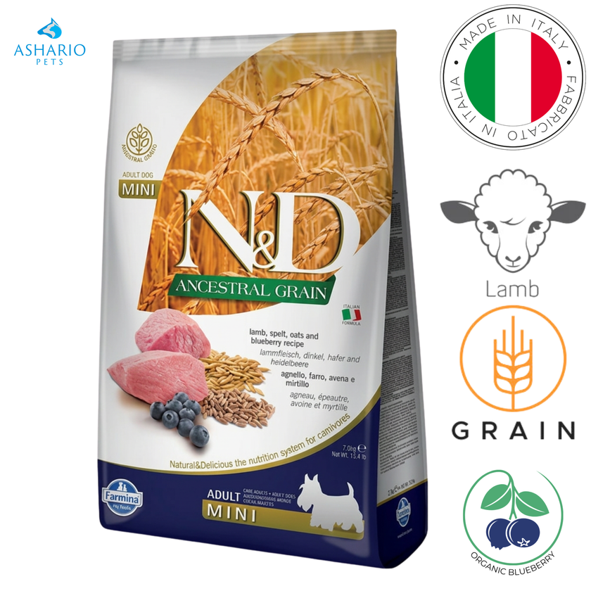 Farmina - Ancestral Grain Lamb & Blueberry Adult Mini Dry Dog Food